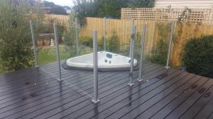 Spa inserted in existing decking